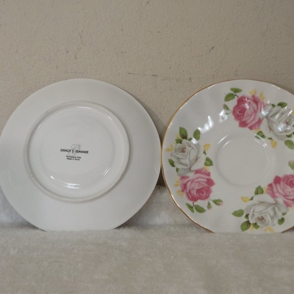 VINTAGE: 2pc Rosewill Fine China Saucer Set - Japan -